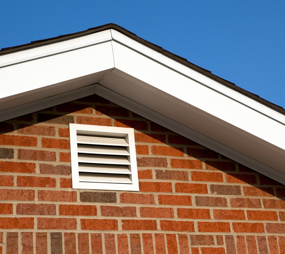 a close up of a brick building